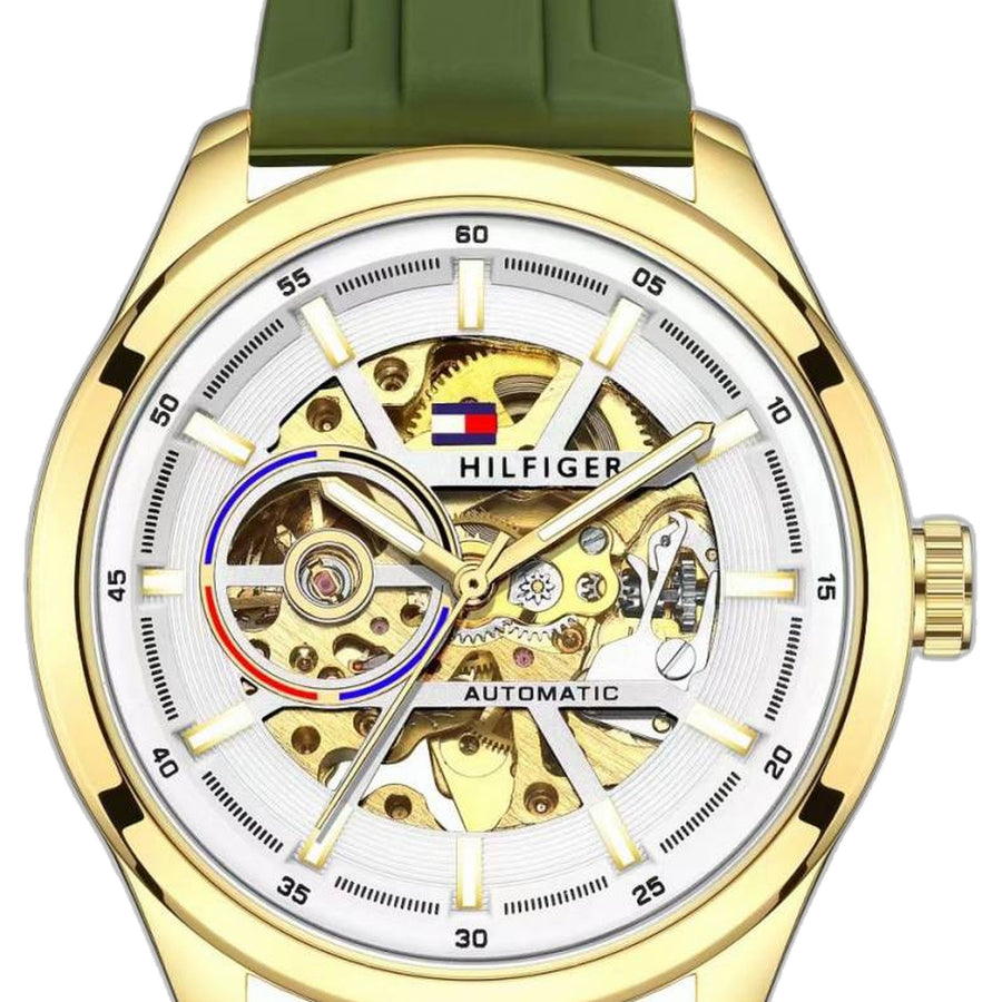 Tommy Hilfige_r Automatic Silicon Green-Gold-White