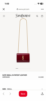 Ysl Kate Patent Shoulder Bag With OriginAuldoubleBox Highend
