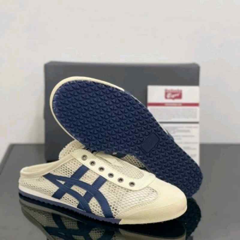 Mexico 66 Sabot Half Cut Shoe Cream Navy