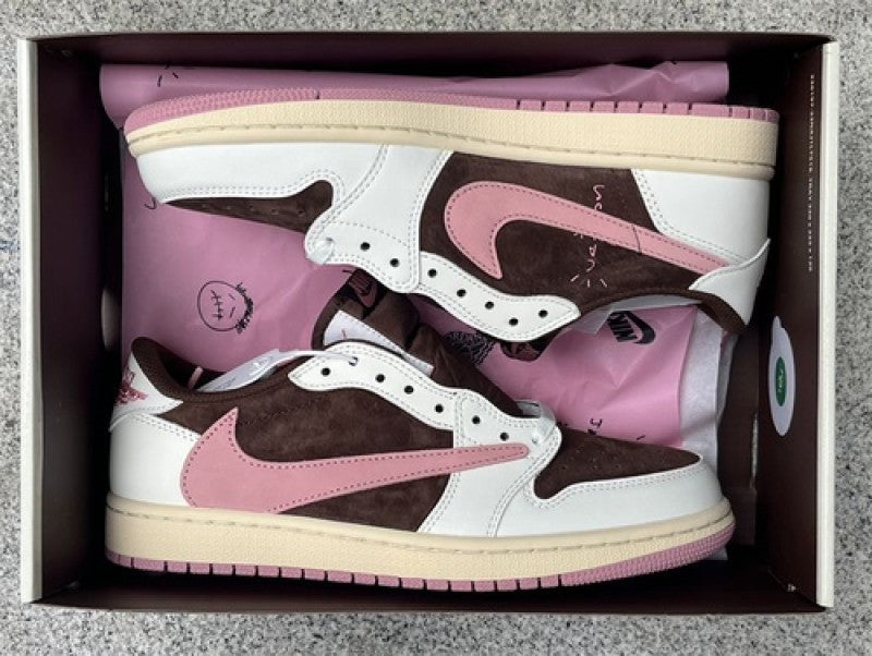Nike AIR JORDAN 1 LOW X TRAVIS SCOTT DARK PONY PINK