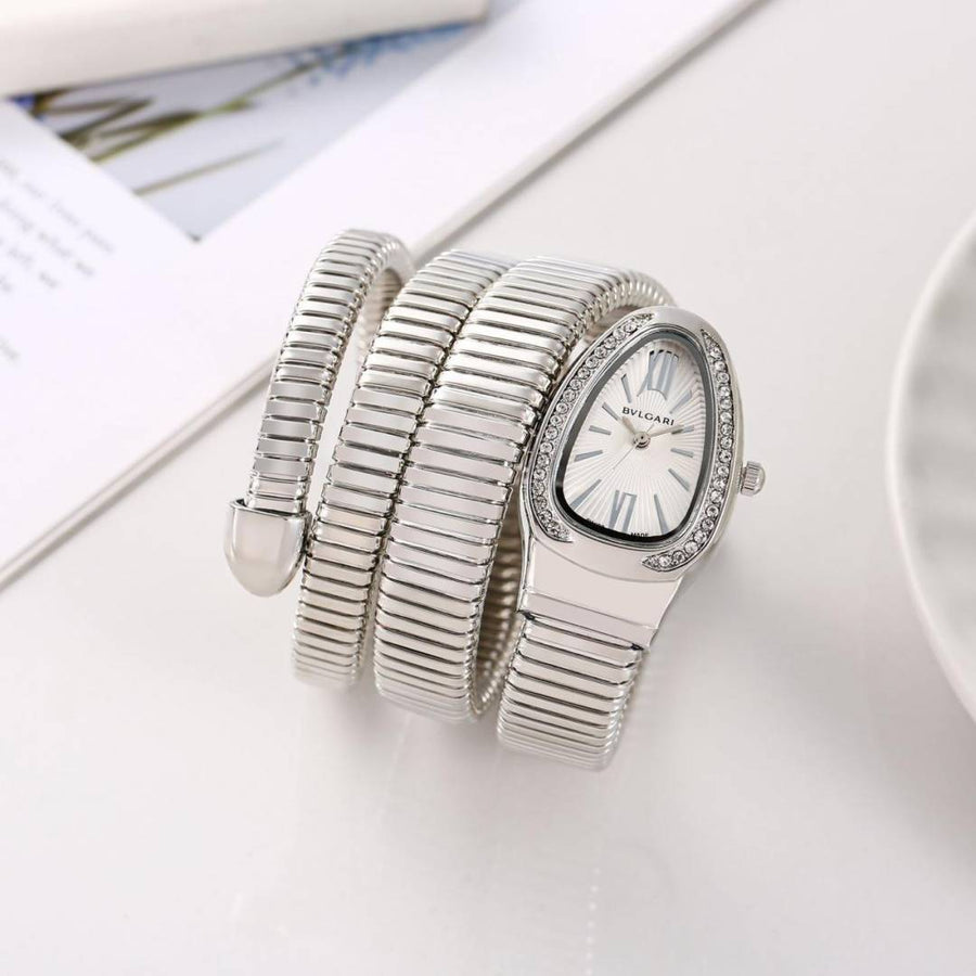 Bvlgari Serpenti Snake Silver-White
