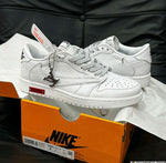Nike Air Jordan1 Low Travis LV White Silver
