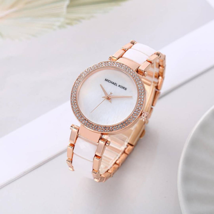 Michael Kors Parker Pave White