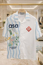 Casablanca Japanese Lycra Half Sleeves Shirt White