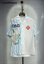 Casablanca Japanese Lycra Half Sleeves Shirt White