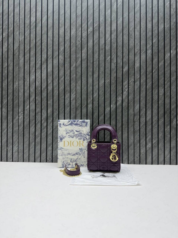 Dior 662 Lady Dioor Nano Purple With Original Box Packing