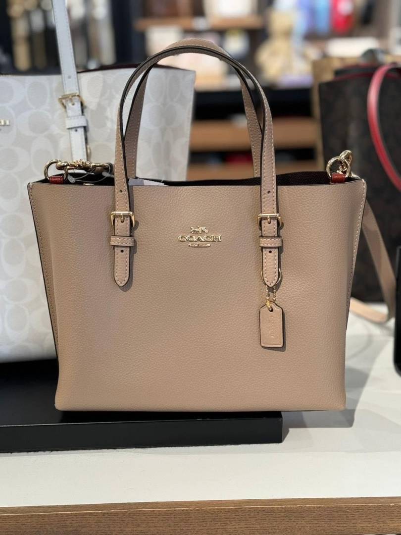 Coach_Mollie_25_Beige_Medium_Tote_With_OriginalBox