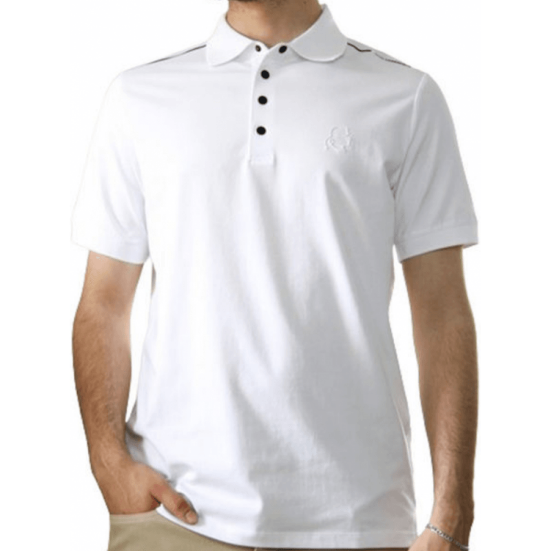 Karl_Legarfield Chest Logo Polo T-shirt White