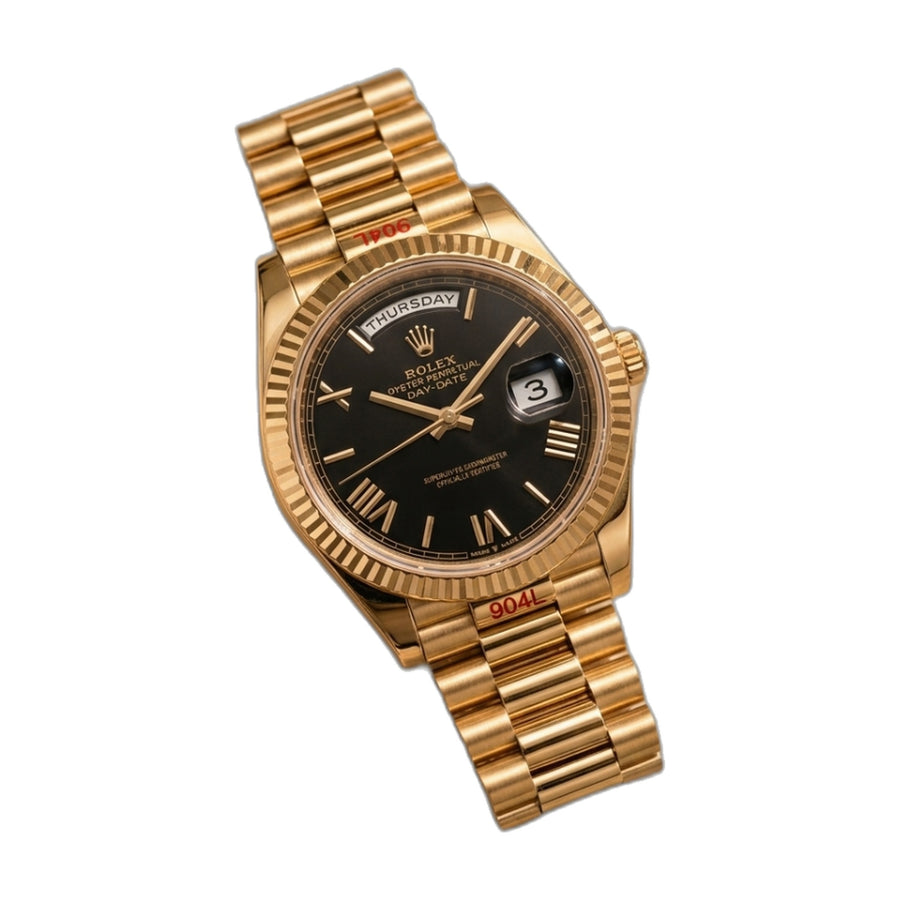 Rolex Oyster Perpetual Day Date 40 Battery Gold-Black