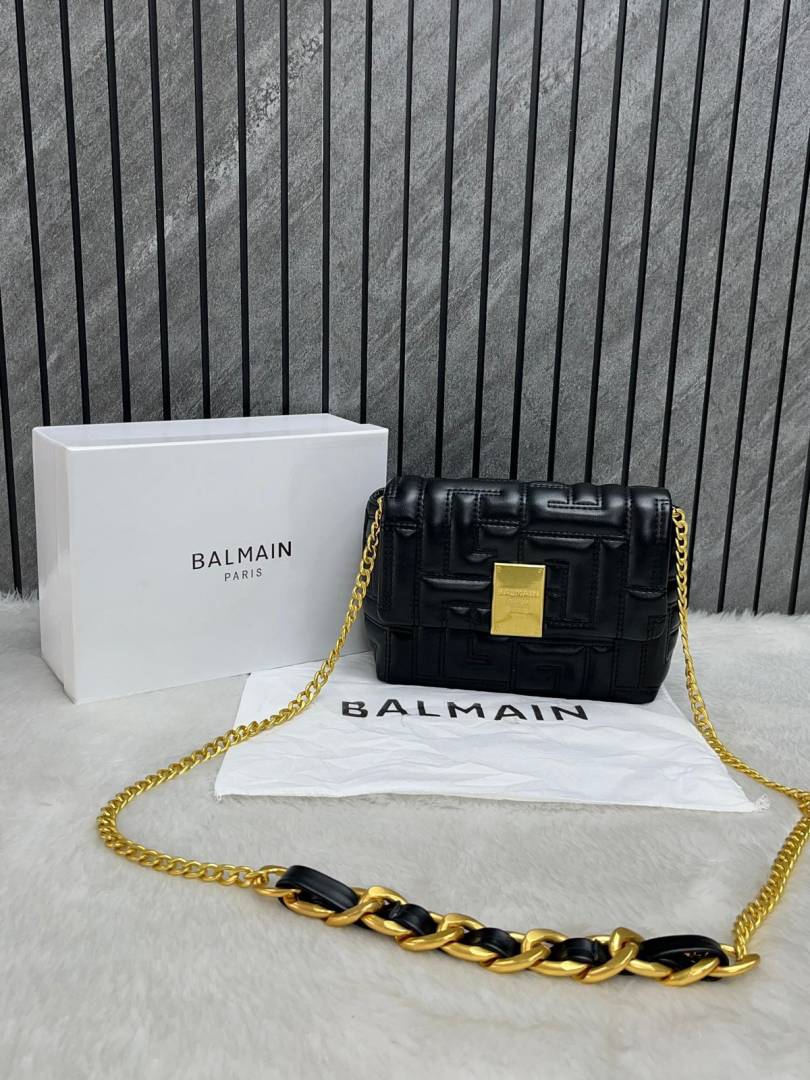 Balmain 1945 Soft Quilted FlapBag With Original Box & DusTCover