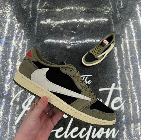 AIR JORDAN RETRO 1 TRAVIS SCOTT Low Olive