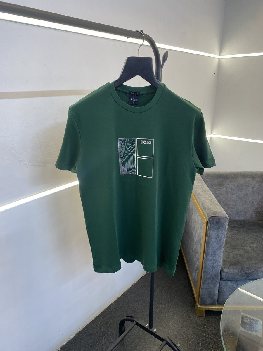 Hugo bos imported round neck tshirt green