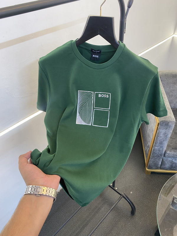 Hugo bos imported round neck tshirt green