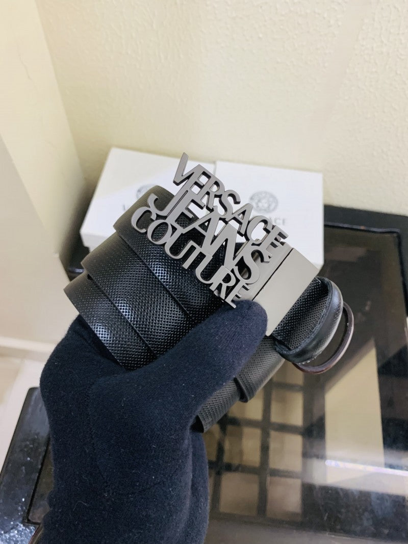 21 VERSACE GREY PREMIUM QUALITY REVERSIBLE BELT WITH BOX