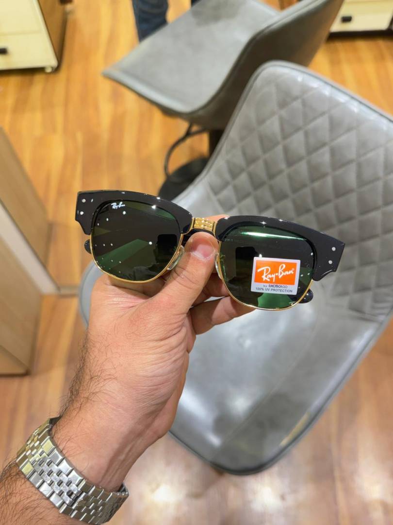 rey ban 316 club master mega gold green