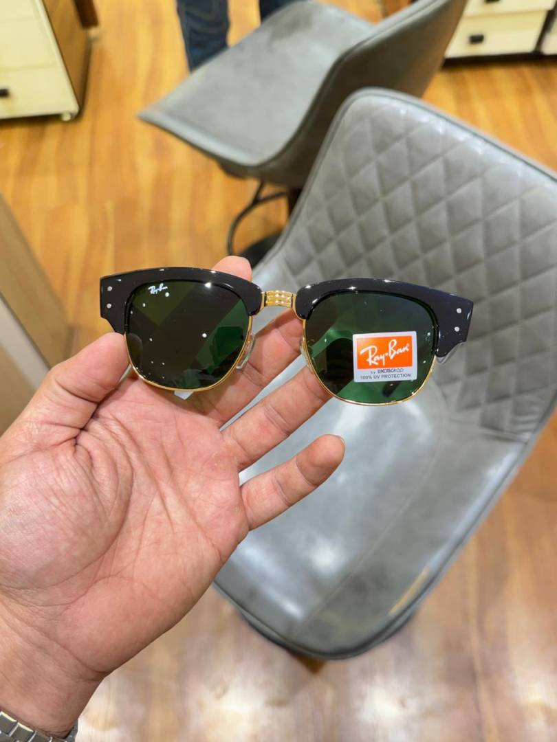 rey ban 316 club master mega gold green