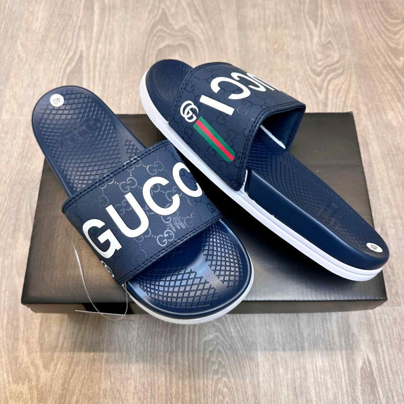 Gucci Monogram Soft Comfort Premium Blue Flip Flop