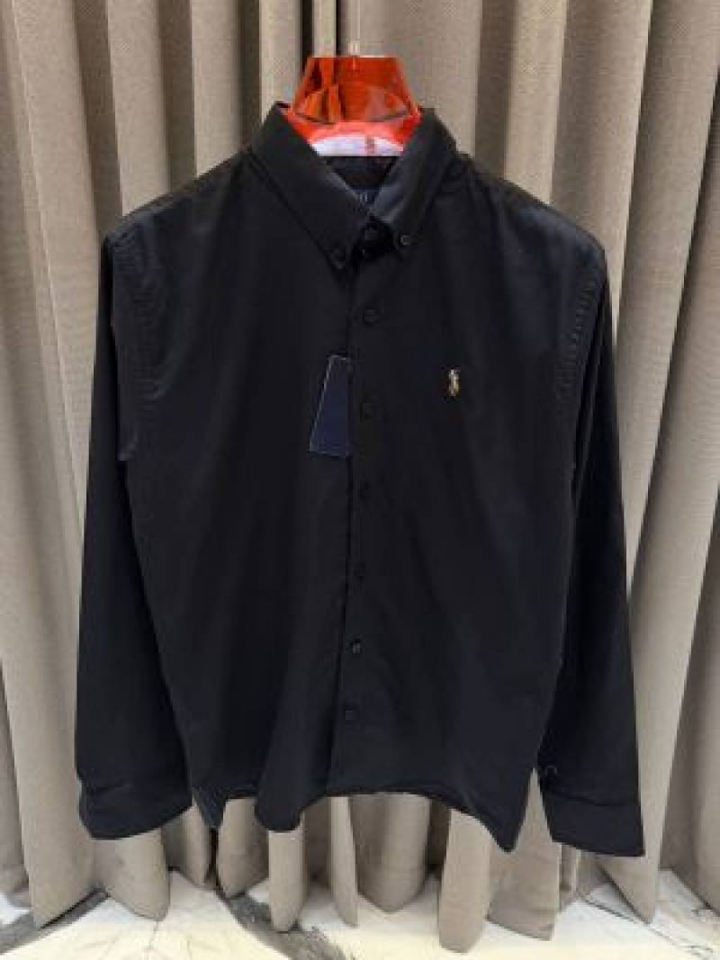 RL_Chest Logo Full Sleeves Shirt Black