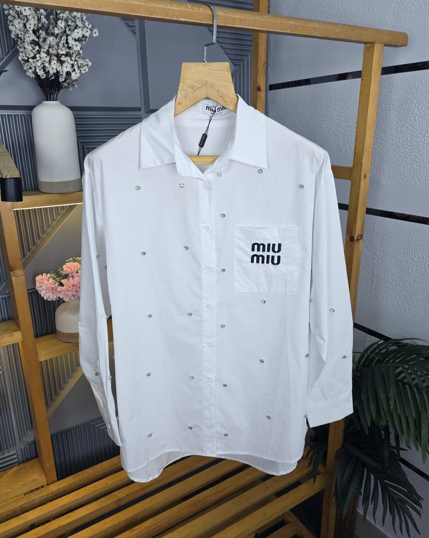 MIUM LOGO SHIRT WHITE S139-W