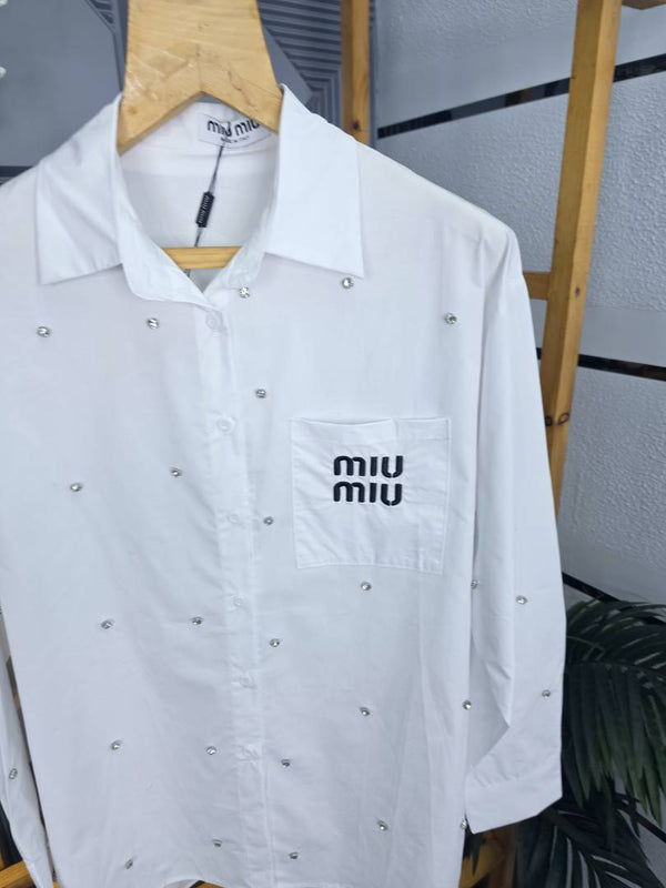 MIUM LOGO SHIRT WHITE S139-W