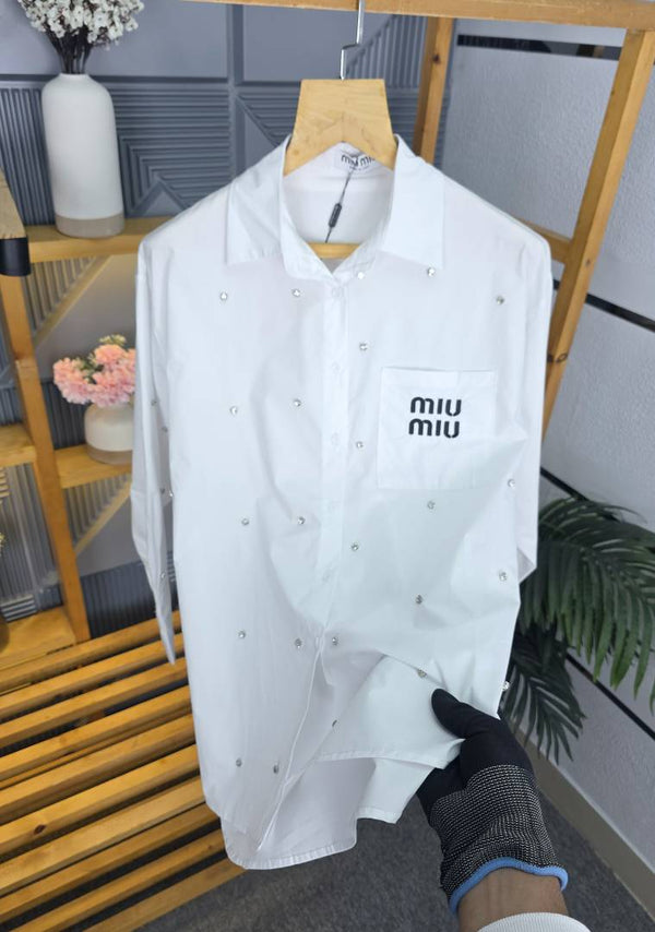 MIUM LOGO SHIRT WHITE S139-W