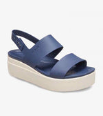 Crocs Brooklyn Slingback Low Wedge Sandals For Her Navy