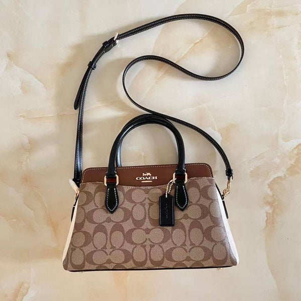 Coach_Apricot-Brown_Darcie_Medium_Satchel_Bag_With_OriginalBox_DustCover