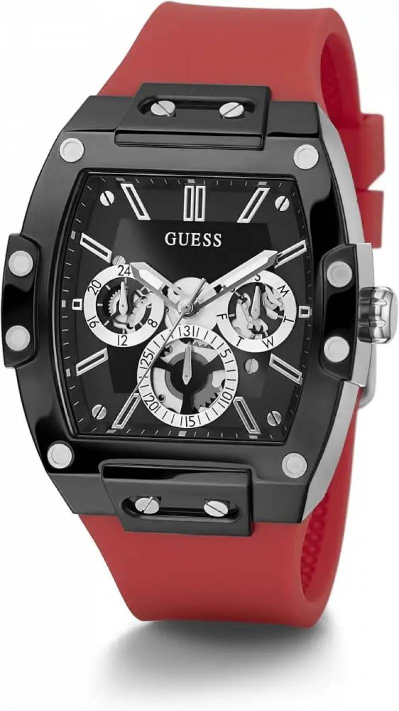 Guess Rectangle Chronograph Red-Black