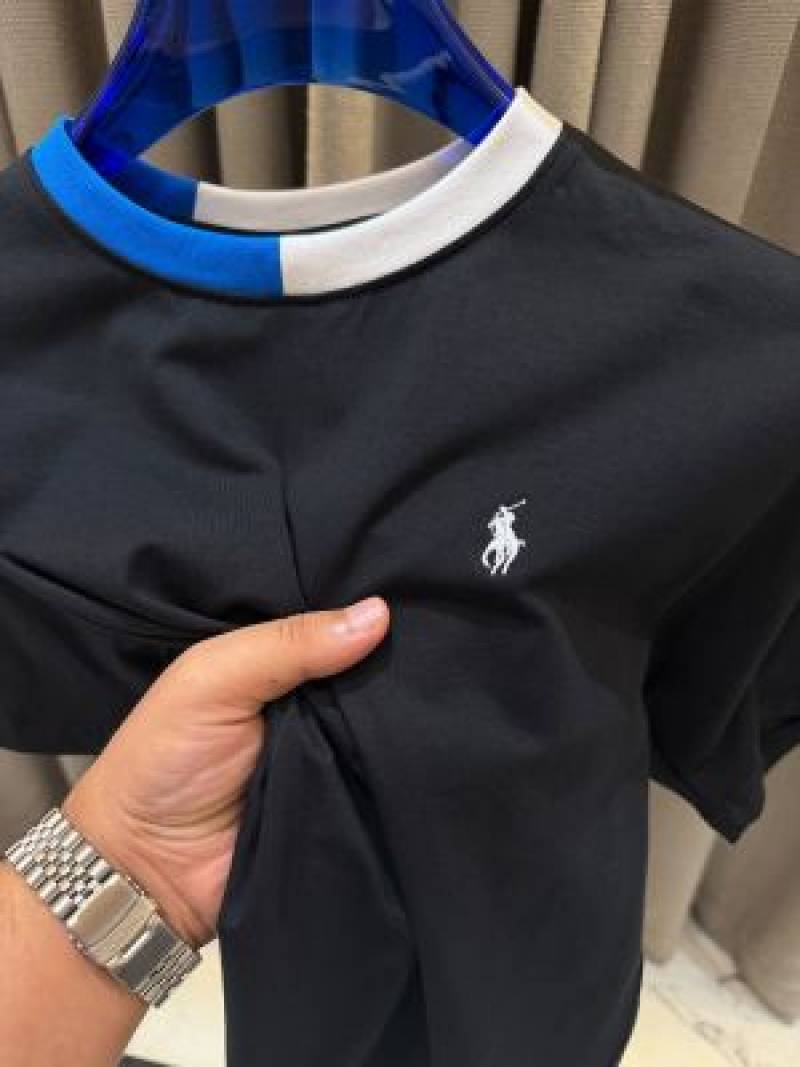 Ralph Lauren Chest Logo Round Neck T-shirt Black