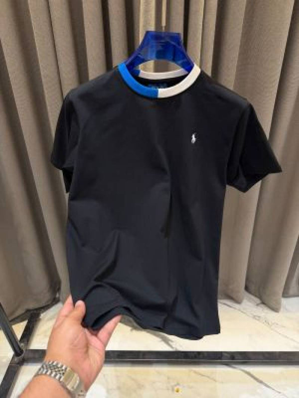 Ralph Lauren Chest Logo Round Neck T-shirt Black