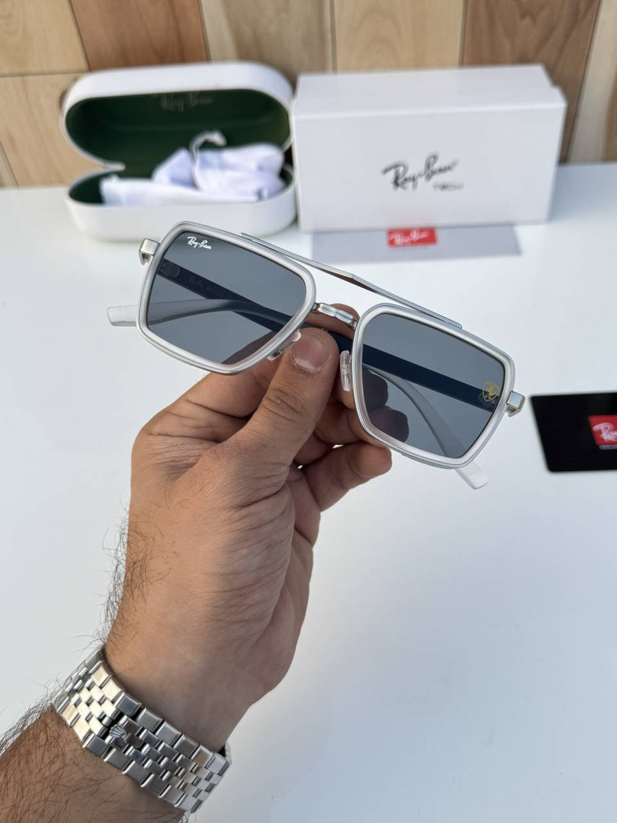 Rey ban 7333 silver white black