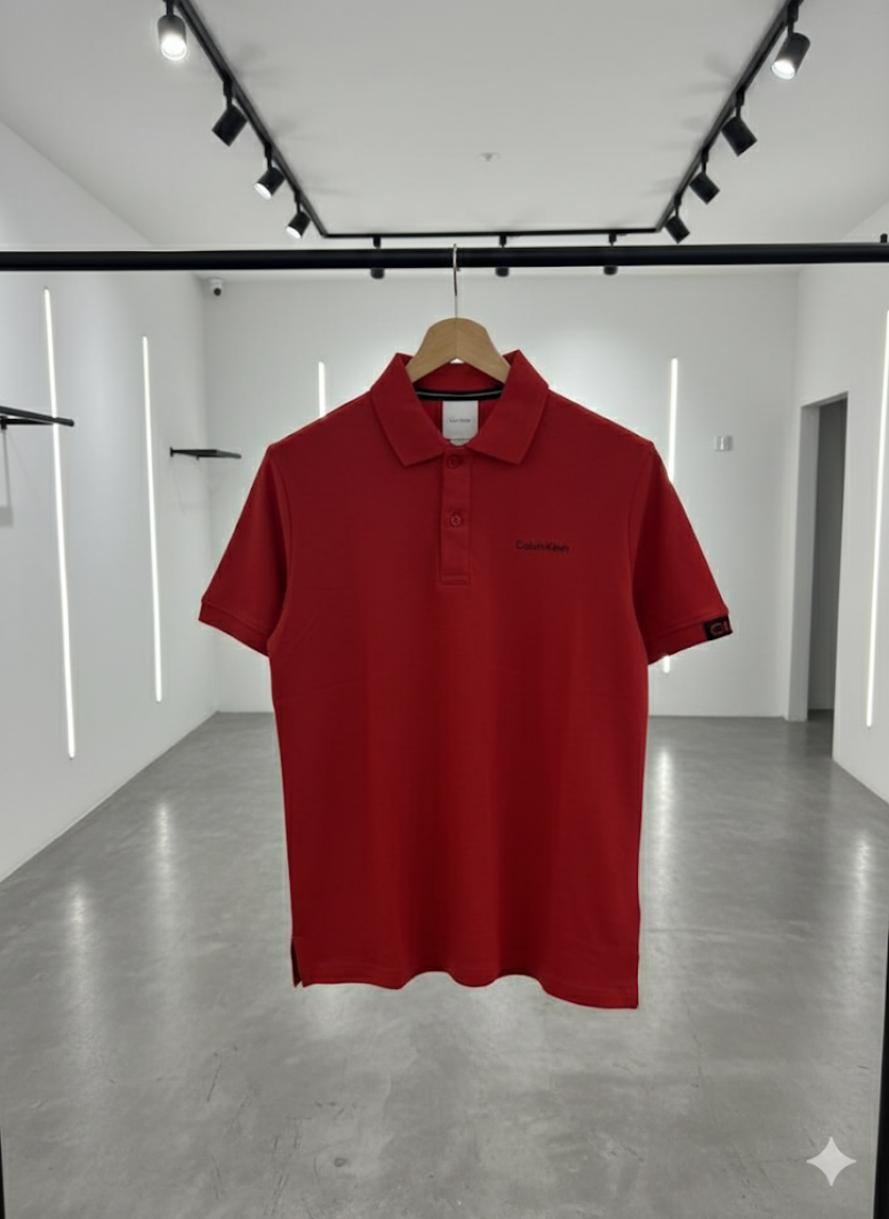 Calvin kline imported polo tshirt red sale