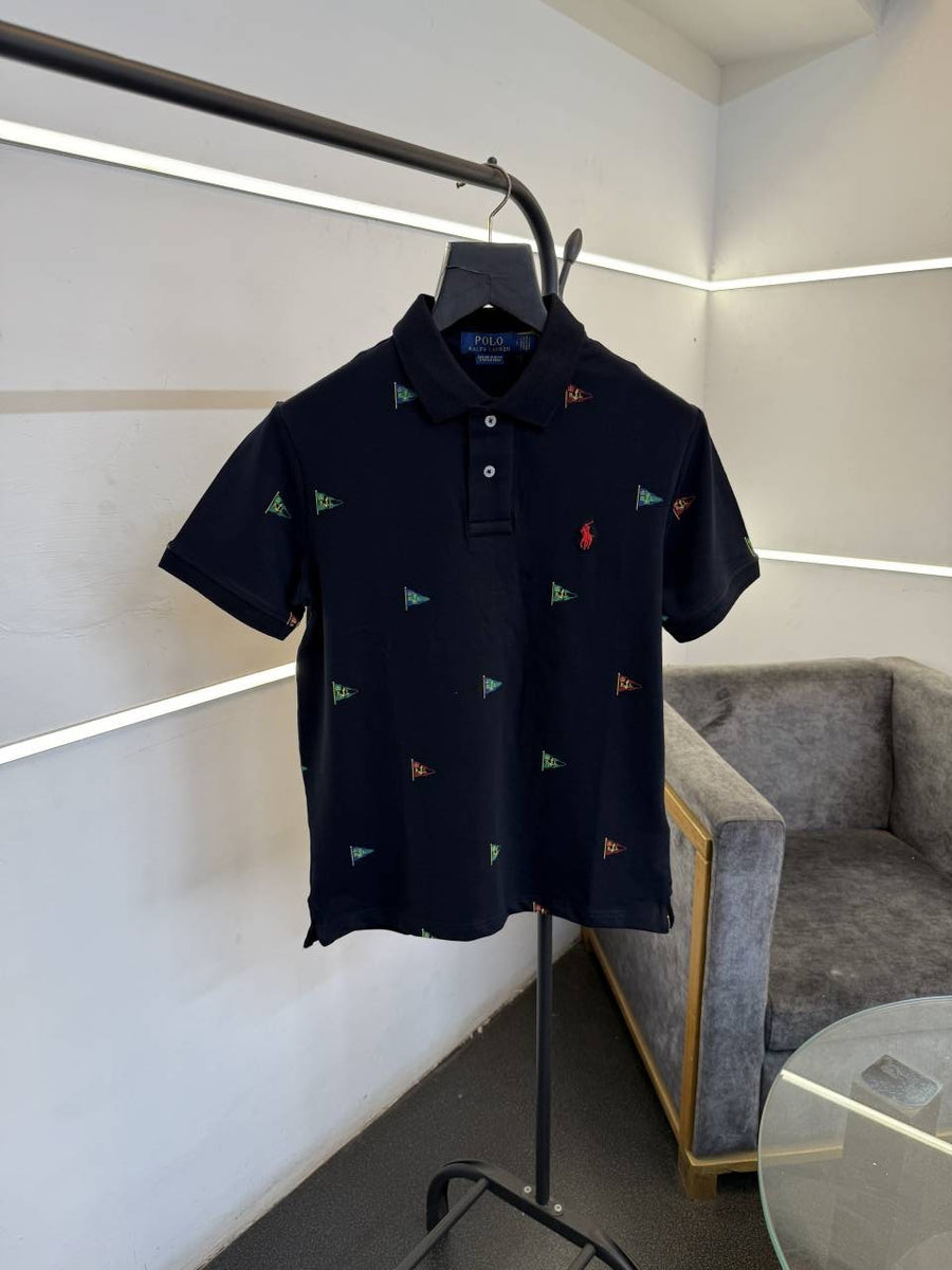 Ralph lauren imported embroidery logo polo tshirt navy sale