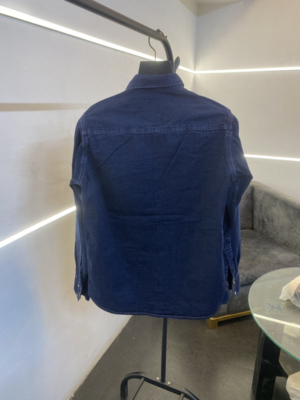 01 True religion snap button denim shirt blue