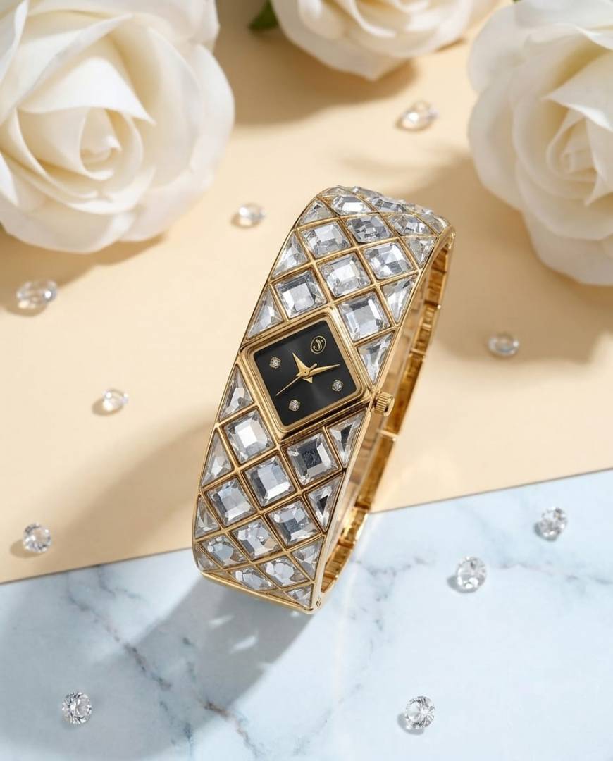 Swarovski Curiosa Bangle Gold To Black