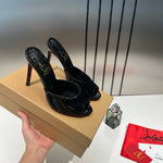 Christiann Louboutiin Me Dolly Mules Patent Leather Black With OG Box & Dust Cover W54 Black