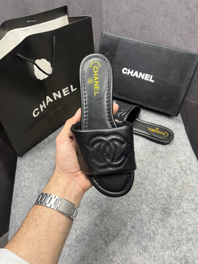 Chanel_Lambskin_Quilted_CC_Platform_Mules_Black_With_OG_Box_Carry_Bag_21P