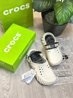 Crocs Echo Super Soft Premium Cement Grey Black Clogs