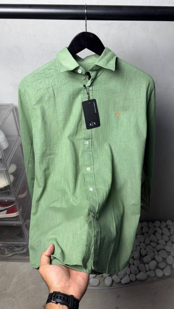 Armani Exchang e AX Premium Linen Shirts 2431.