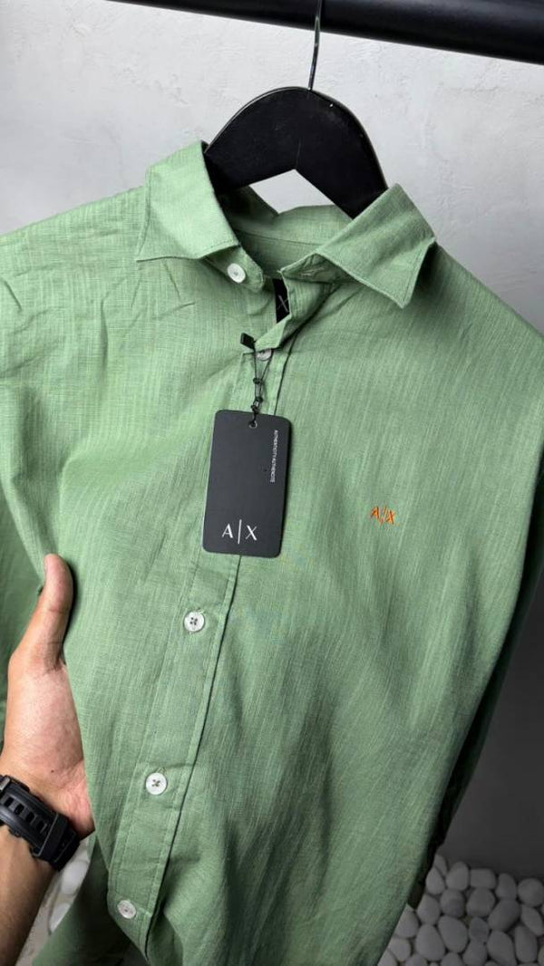 Armani Exchang e AX Premium Linen Shirts 2431.
