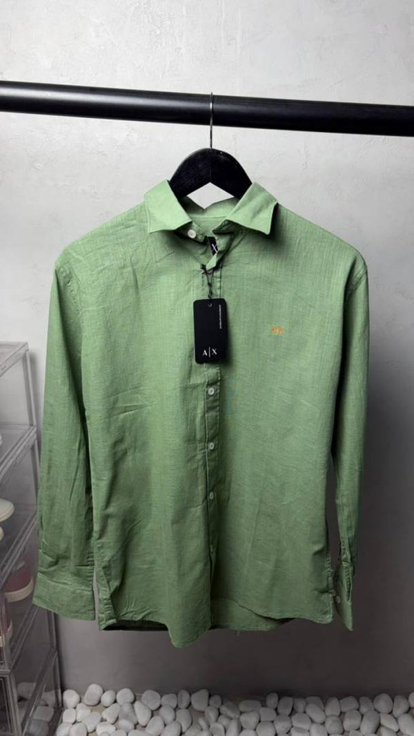 Armani Exchang e AX Premium Linen Shirts 2431.