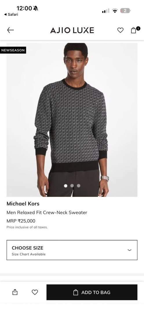 Michael KORS IMPORTED SWEATERS BLACK AND GREY