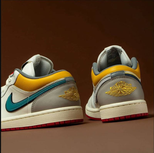 Nike AIR JORDAN 1 LOW PRM SAIL YELLOW ORCHE