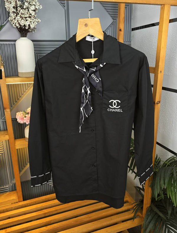 CHEN LOGO SHIRT BLACK S137-BK