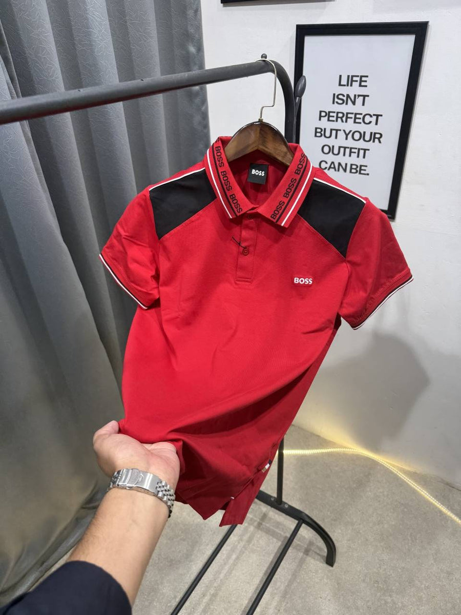 Hugo bos box pack imported polo tshirt red