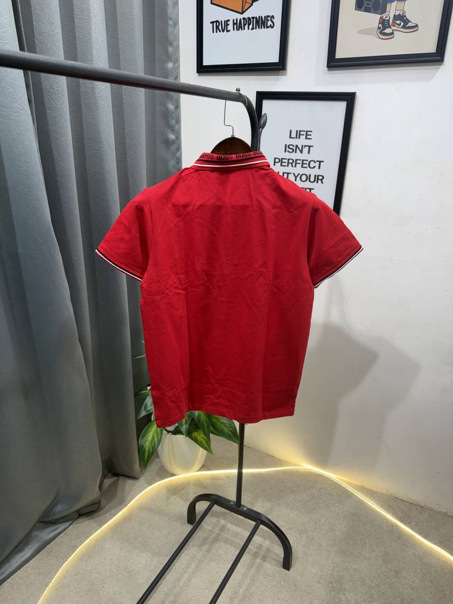Hugo bos box pack imported polo tshirt red