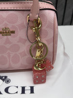 Coach Rowan mini Pink Edition With Dice Charm Original Box DustCover Highend