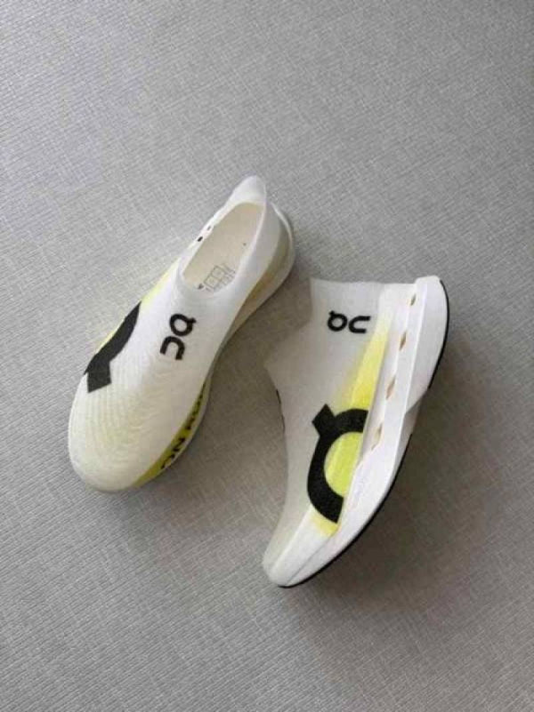 On Cloudboom Strike LS White yellow