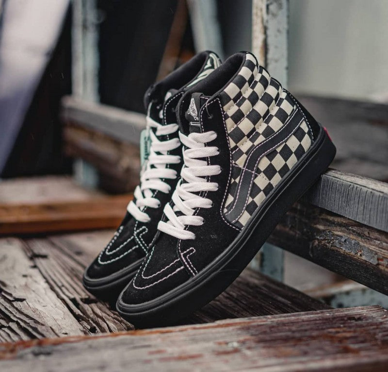 Vans SK8 High Zebra n Checkerboard Sneakers