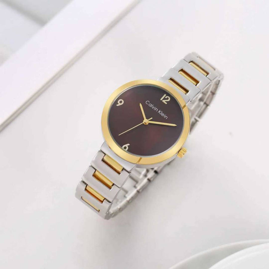 Calvin Kleii_n Eccentric 2Ton Gold Brown